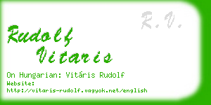 rudolf vitaris business card